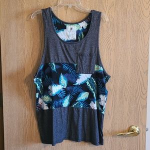 On the Byas gray palm tank top